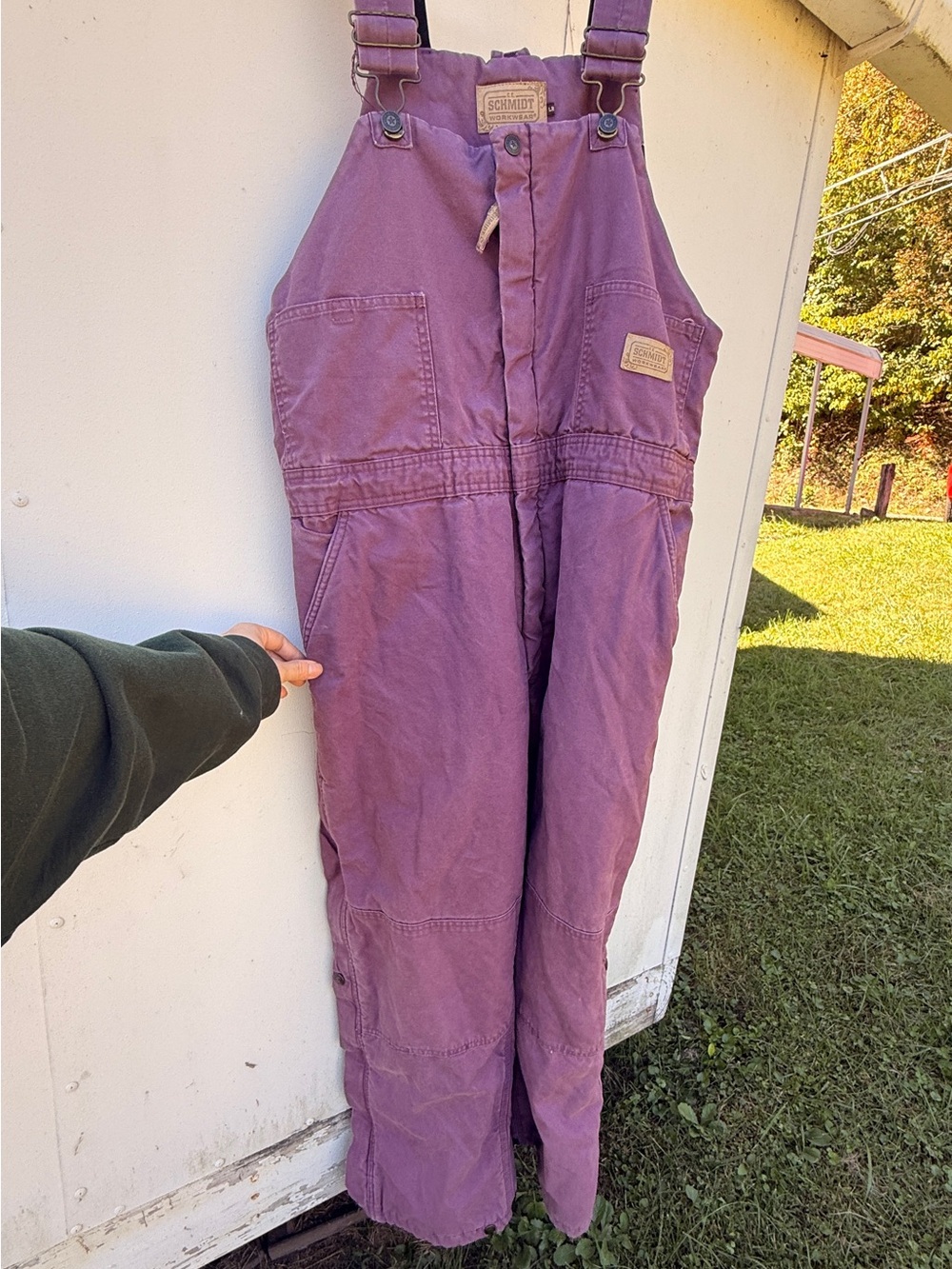 Schmidt Women's Purple Bib Overalls Jumpsuit